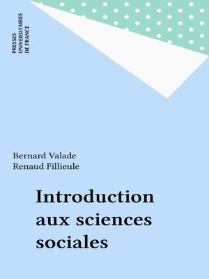 cover image of Introduction aux sciences sociales